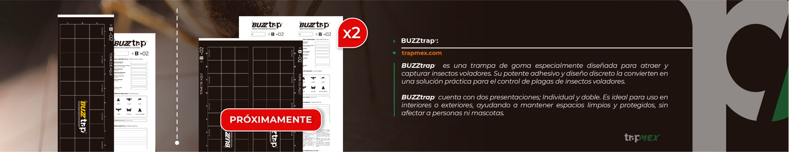 Buzztrap - banners - Trampa de goma para insectos voladores