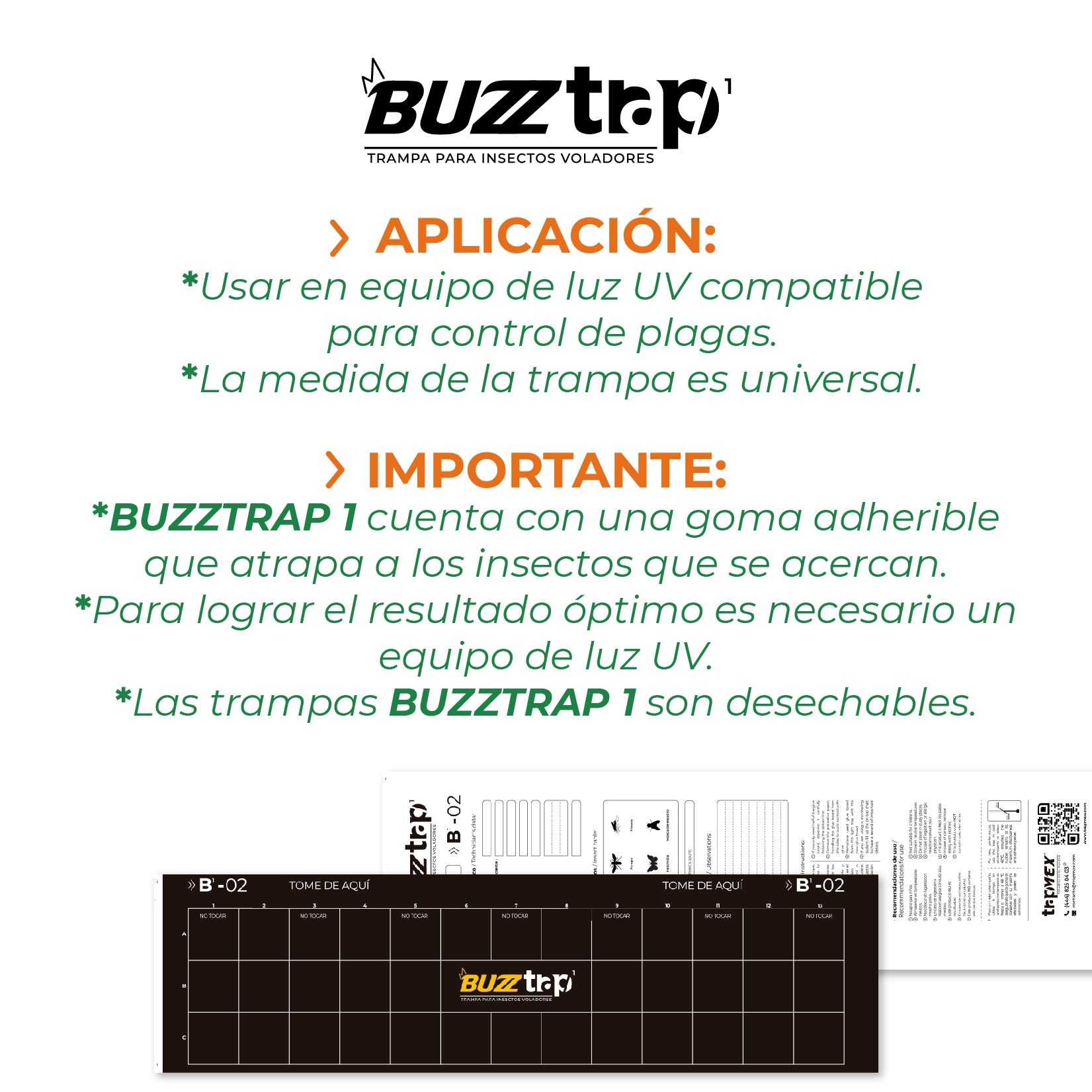 Trapmex - Trampas de goma para plagas - Buzztrap 1 (3)